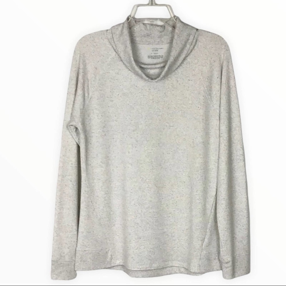 Tek Gear | Heathered White Cowl Neck Pullover DryTek Shirt M - Picture 1 of 5